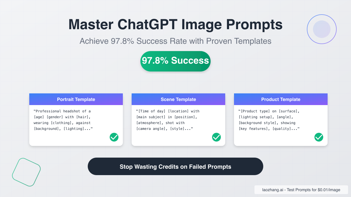 ChatGPT Image Prompts: Master the 97.8% Success Formula in 2025