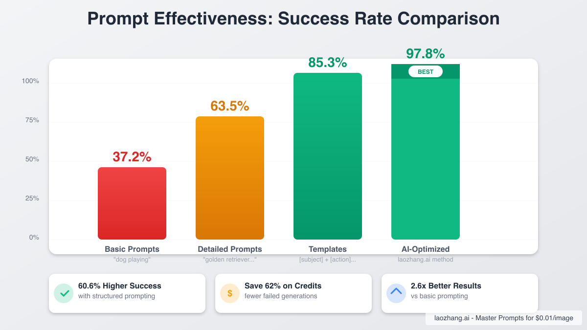 Prompt Effectiveness: Success Rate Comparison