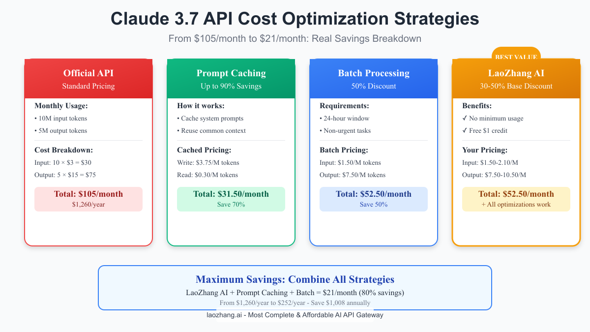 Claude 3.7 API Cost Optimization Strategies