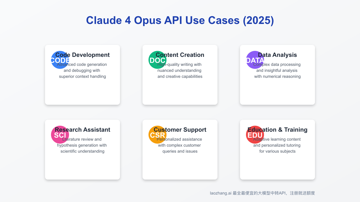 Claude 4 Opus use cases across different industries