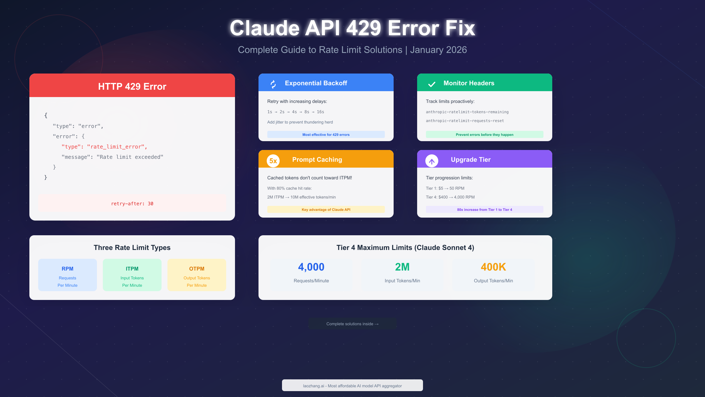 How to Fix Claude API 429 Rate Limit Error: Complete Guide 2026