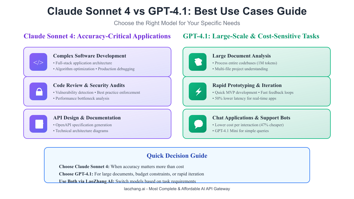 Claude Sonnet 4 vs GPT-4.1: Best Use Cases Guide