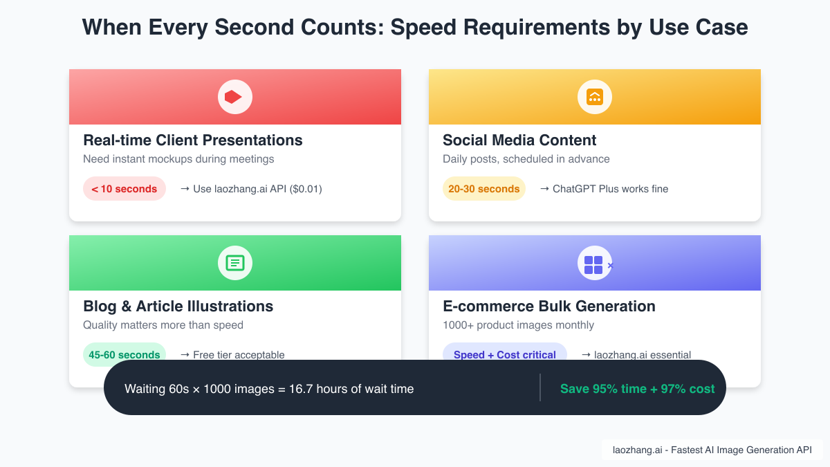 When Every Second Counts: Speed Requirements by Use Case