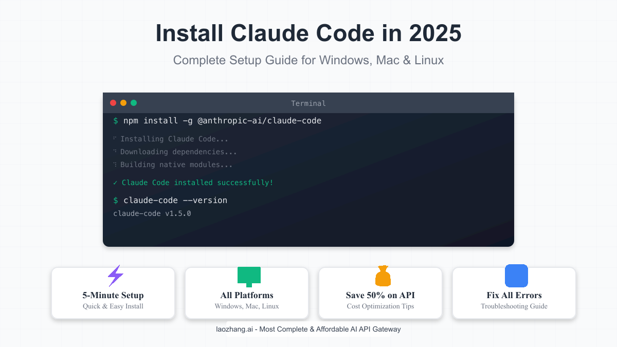 How to Install Claude Code 2025: Complete Setup Guide for Windows, Mac & Linux (Fix All Errors)