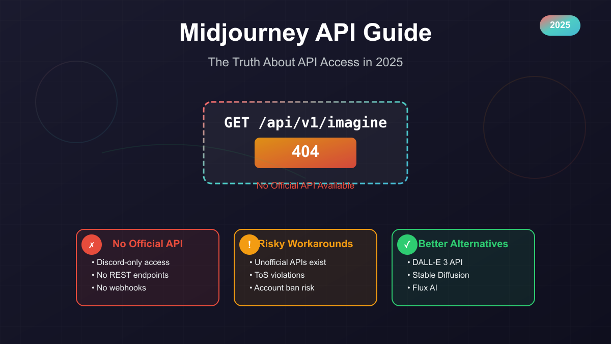 Midjourney API Guide: The Truth About Access & Best Alternatives (2025)