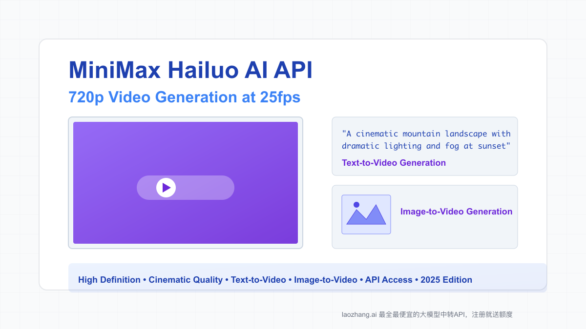 MiniMax Hailuo AI API Guide 2025: Pricing, Features & Integration