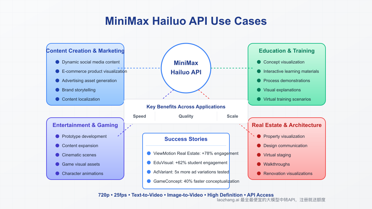 MiniMax Hailuo API use cases visualization