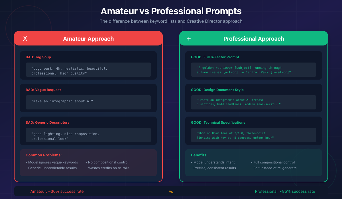 Amateur vs Professional Prompts