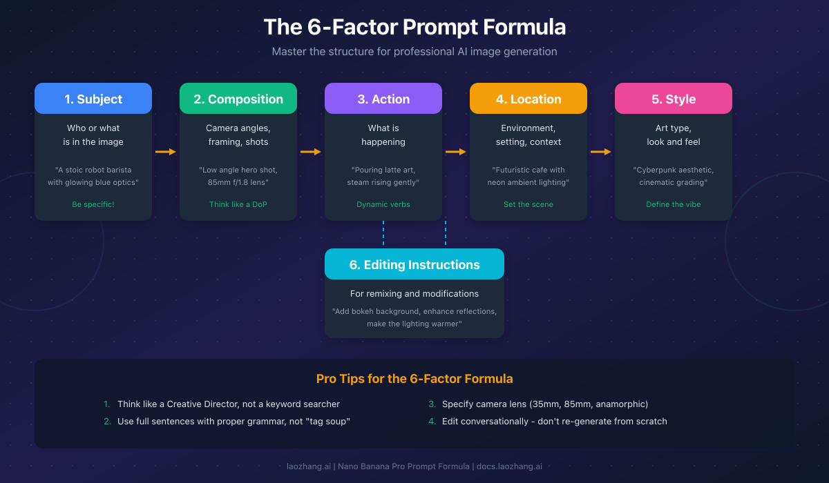 The 6-Factor Prompt Formula