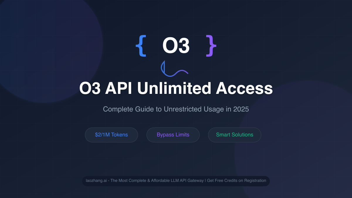 O3 API Unlimited Access Complete Guide with Solutions