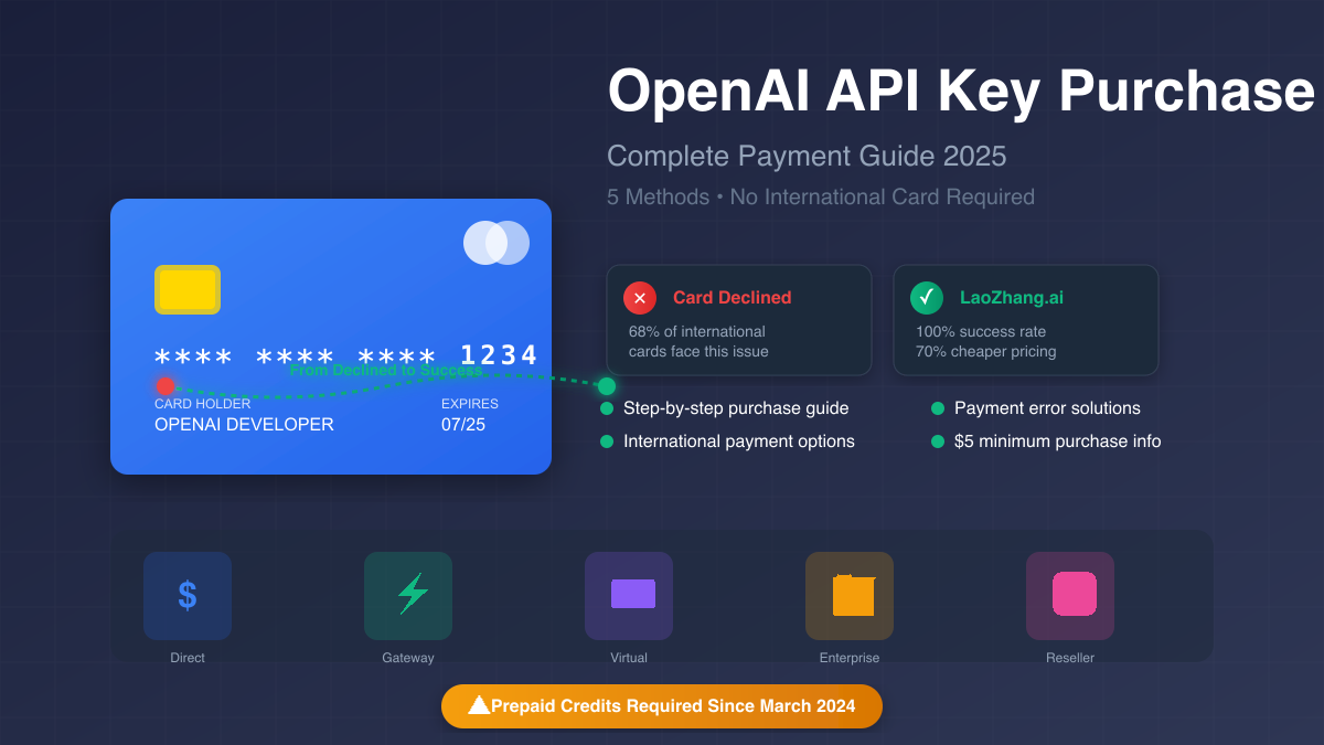 OpenAI API Key Purchase: Complete Payment Guide & 5 Methods to Buy Without International Credit Cards (2025)