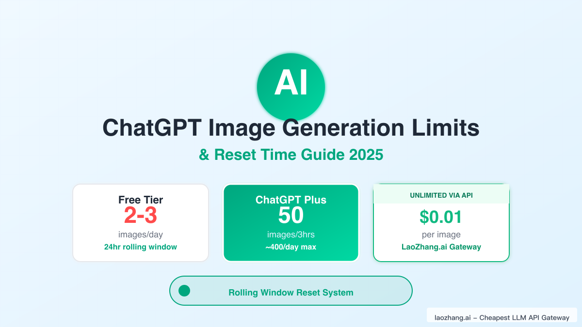 OpenAI ChatGPT Image Generation Limit Reset Time: Complete 2025 Guide to Daily Quotas & Workarounds