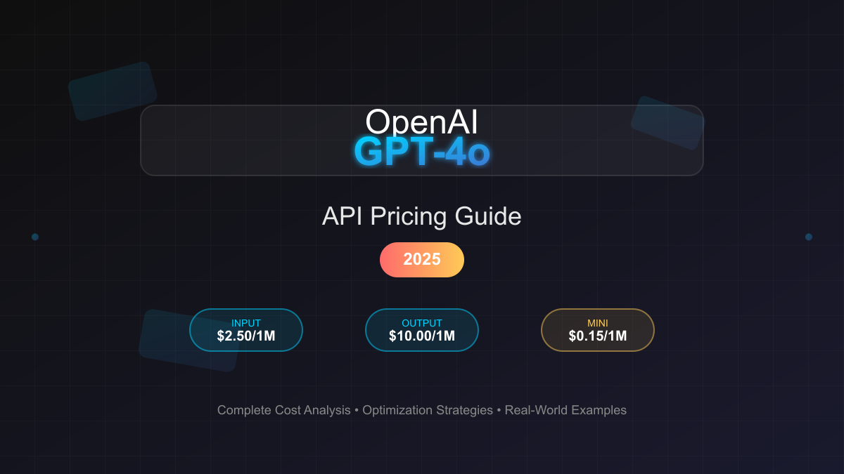 OpenAI GPT-4o API Pricing Guide: Cut Costs by 80% with Proven Optimization Strategies