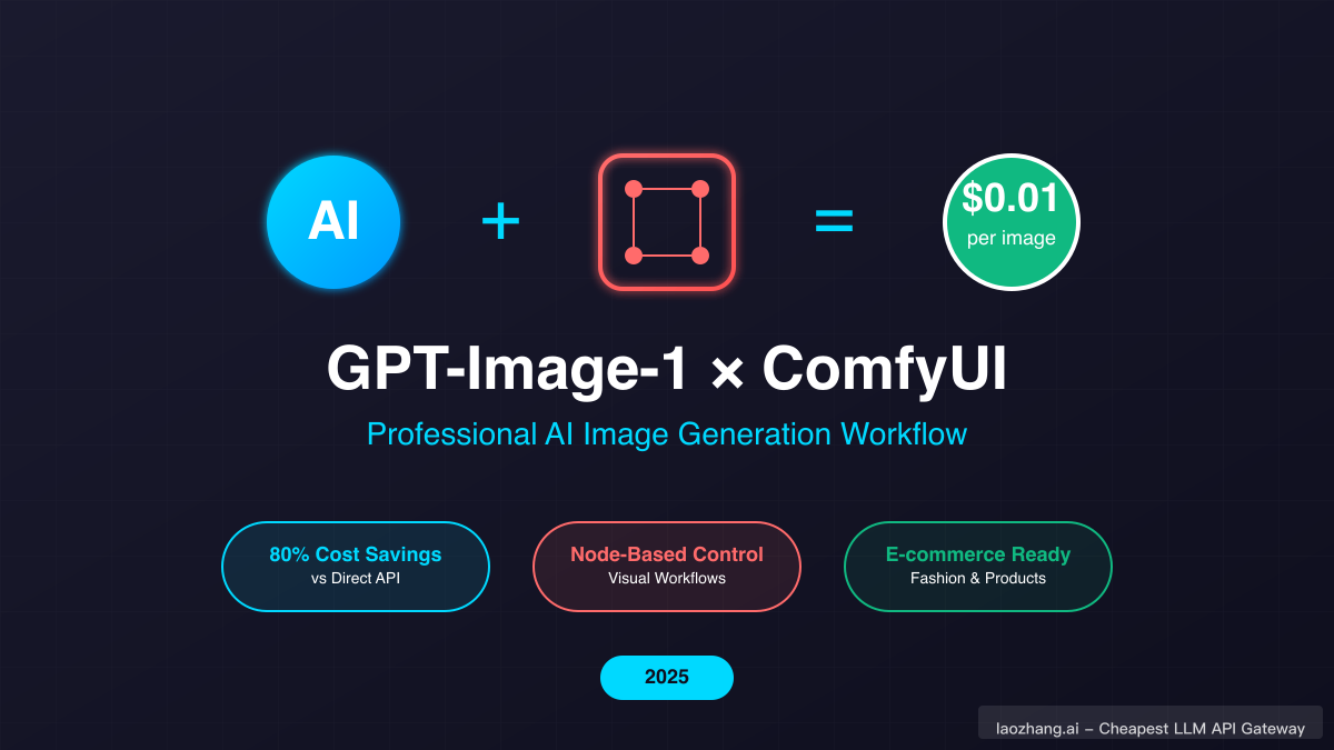 OpenAI GPT Image 1 ComfyUI: Complete 2025 Guide to $0.01 AI Image Generation Workflow
