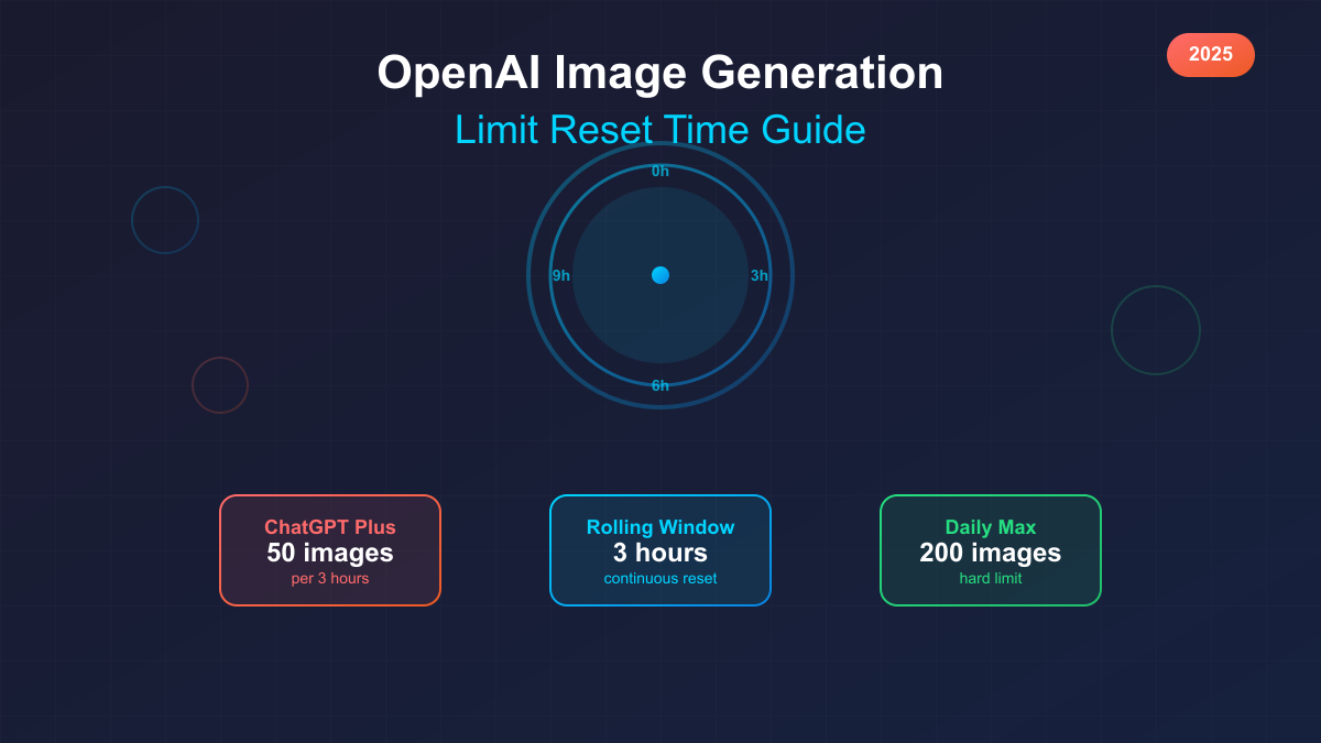 OpenAI Image Generation Limit Reset Time: Master the 3-Hour Rolling Window System