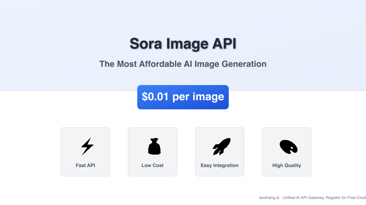 Sora Image API 2025: The Most Affordable AI Image Generation Solution at $0.01 Per Image