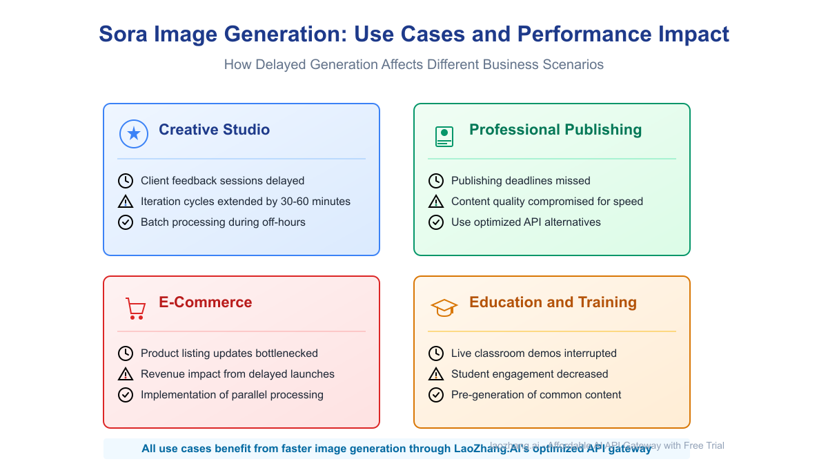 Use cases affected by Sora image generation slowness and their solutions