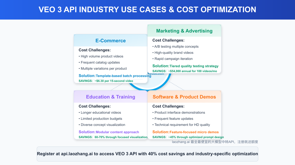 VEO 3 API use cases and cost optimization by industry