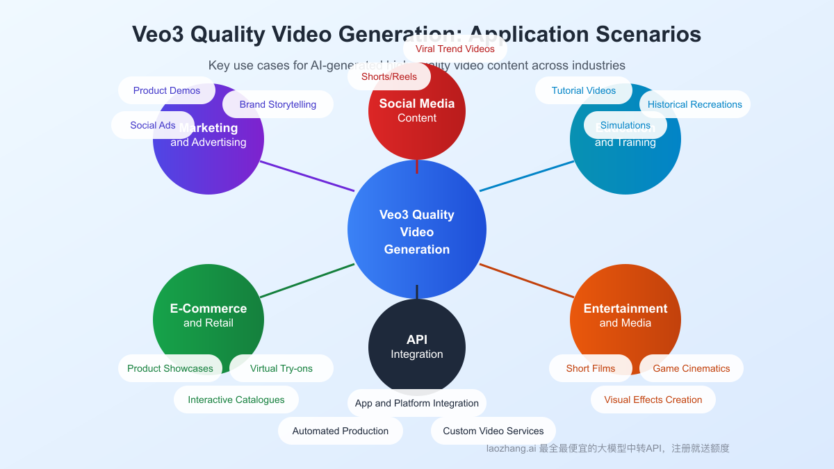 Various use cases for Veo3 and alternative video generation APIs
