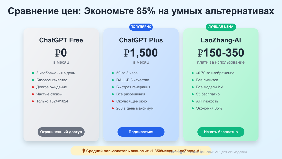 Модель ценообразования: ChatGPT Plus против LaoZhang-AI
