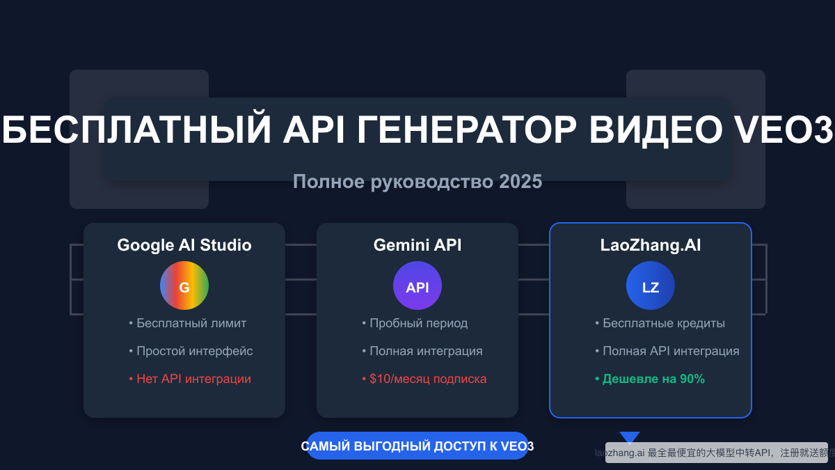 Бесплатный API генератор видео Veo3: полное руководство 2025