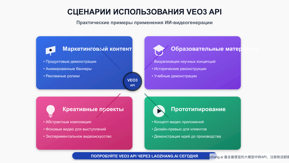 Различные сценарии использования Veo3 для генерации видео