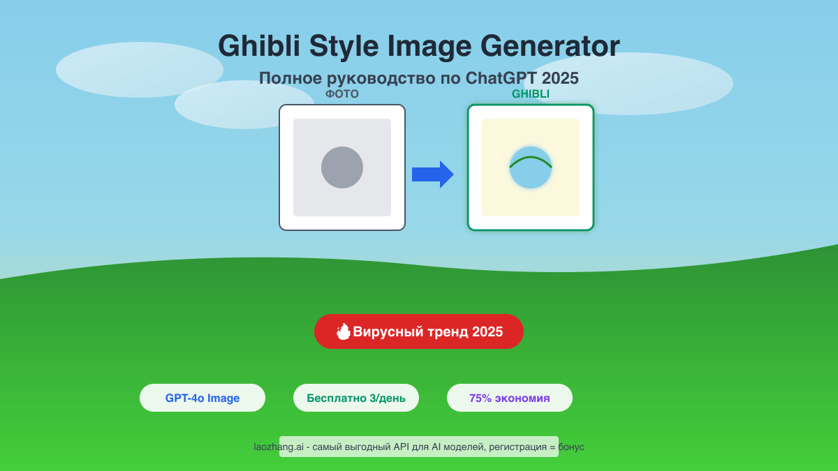Ghibli Style Image ChatGPT: Полное руководство 2025 по созданию аниме-изображений