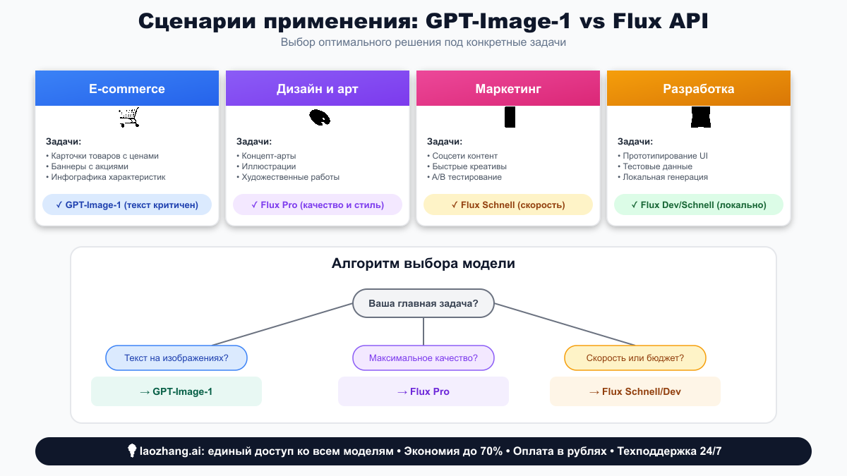 Схема выбора API под задачи