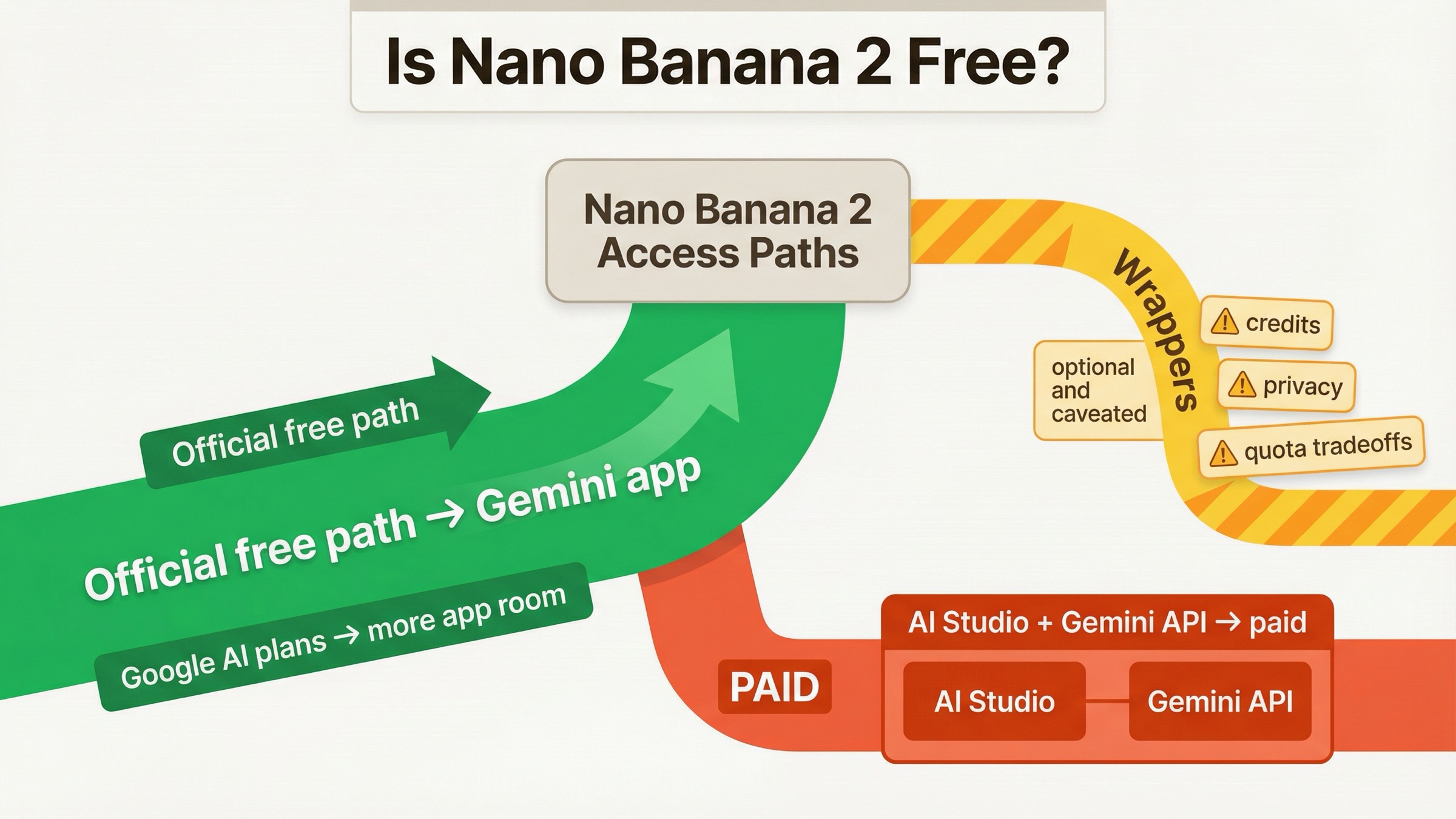 Nano Banana 2 бесплатен? Ответ про Gemini, AI Studio и API (2026)
