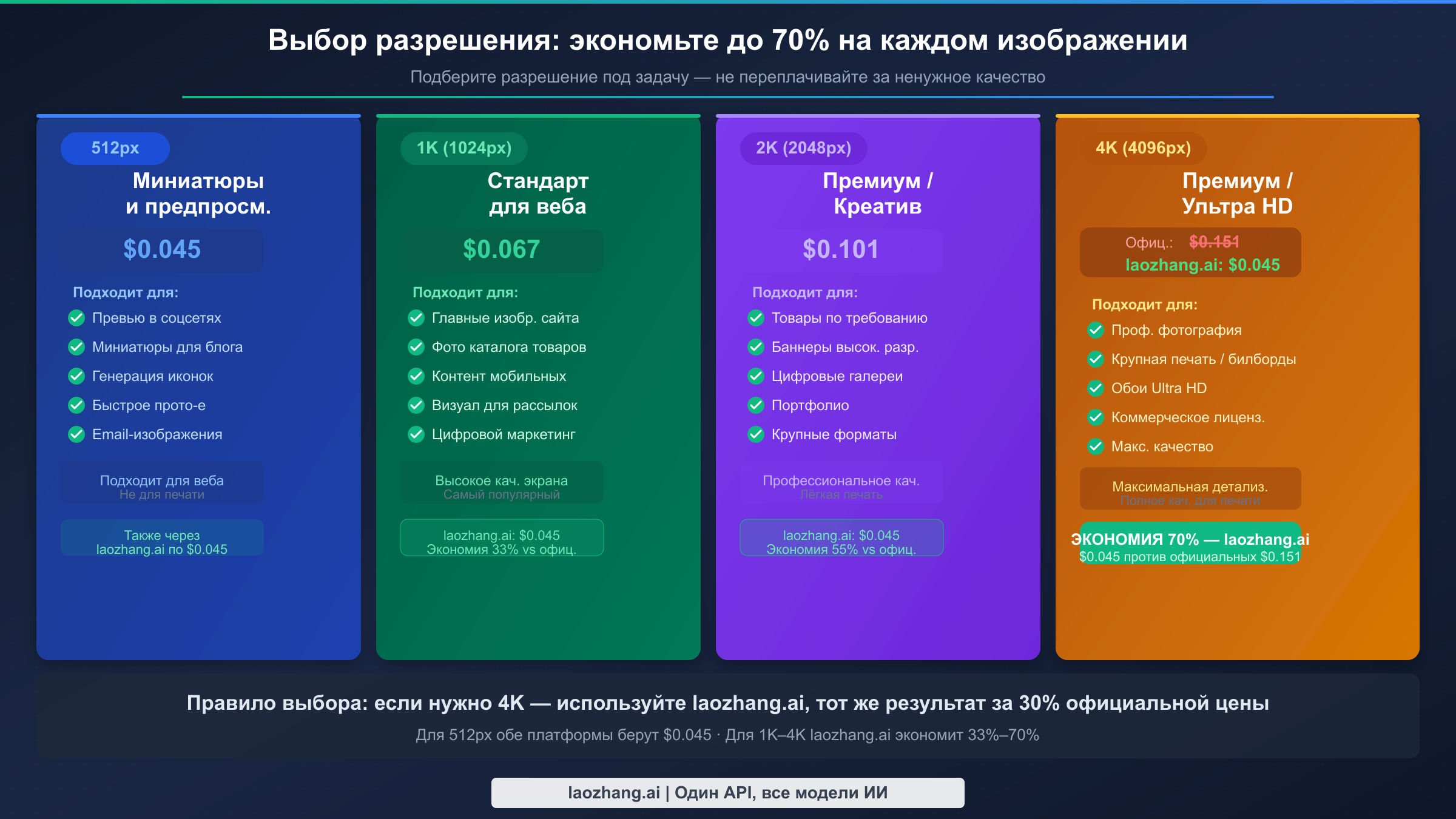 Руководство по выбору разрешения: сценарии использования для 512px, 1K, 2K и 4K изображений Nano Banana 2