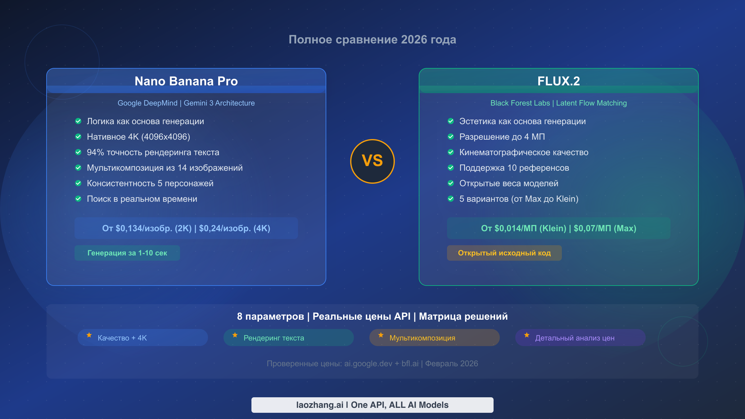 Nano Banana Pro vs FLUX.2: полное сравнение 2026 года — возможности, цены и реальная производительность