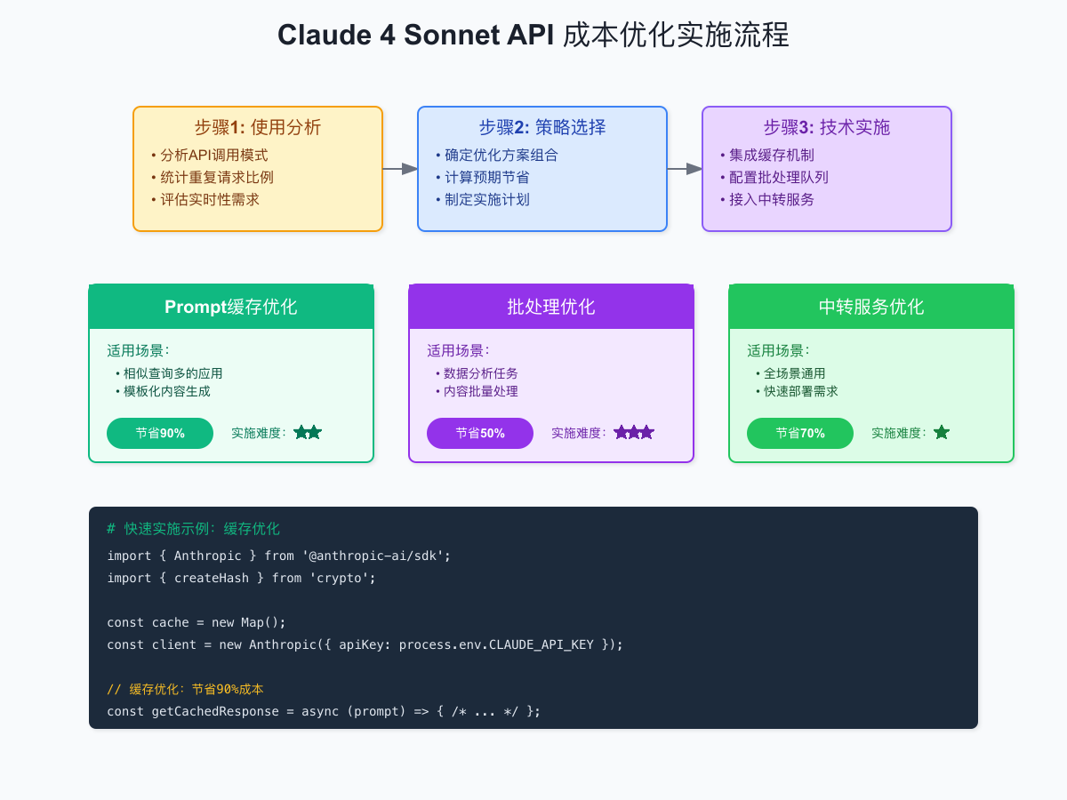Claude 4 Sonnet API成本优化实施流程